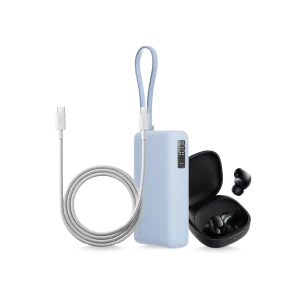 Xiaomi 67W Power Bank 10000 (Integrated Cable) + Redmi Buds 6 Play + Xiaomi 6A Braided USB-C to USB-C Cable
